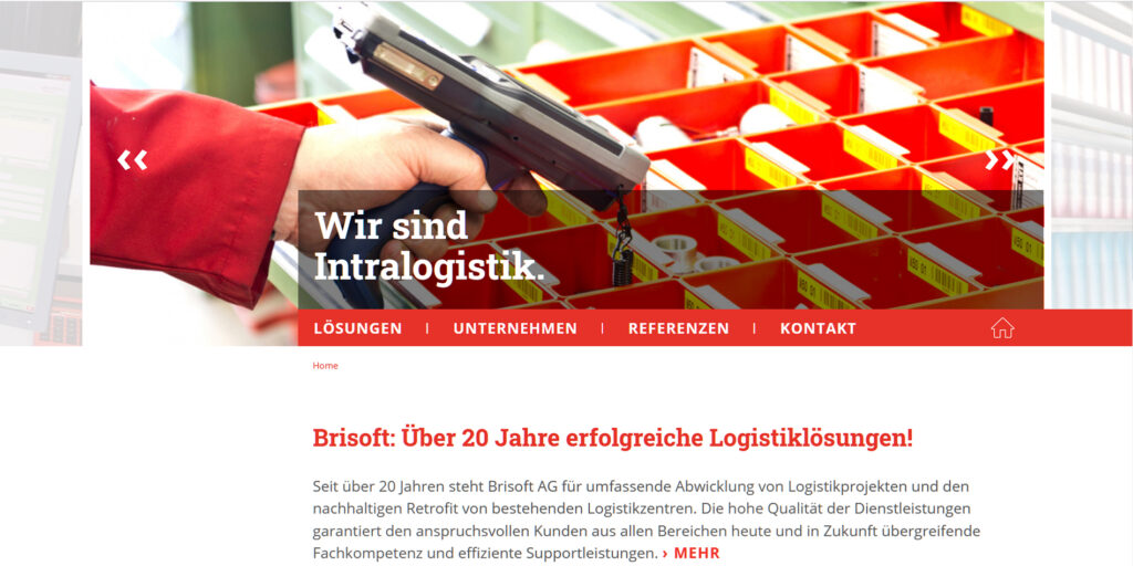 Homepage Brisoft AG